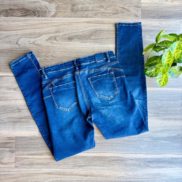 Stradivarius Distressed Skinny Fit Jeans Blue Size 10 - Picture 2 of 11